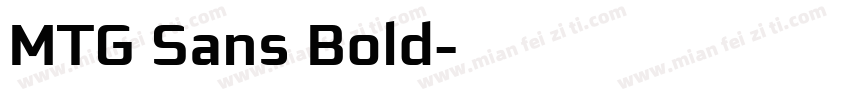 MTG Sans Bold字体转换